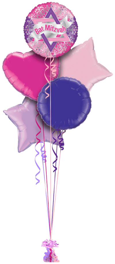 Bat Mitzvah Balloon Bunch