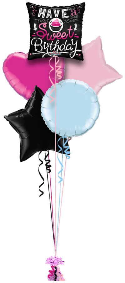 Have A Sweet Birthday Cupcake Balloon Bunch