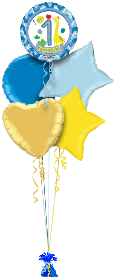Special 1st Birthday Boy Balloon Bunch