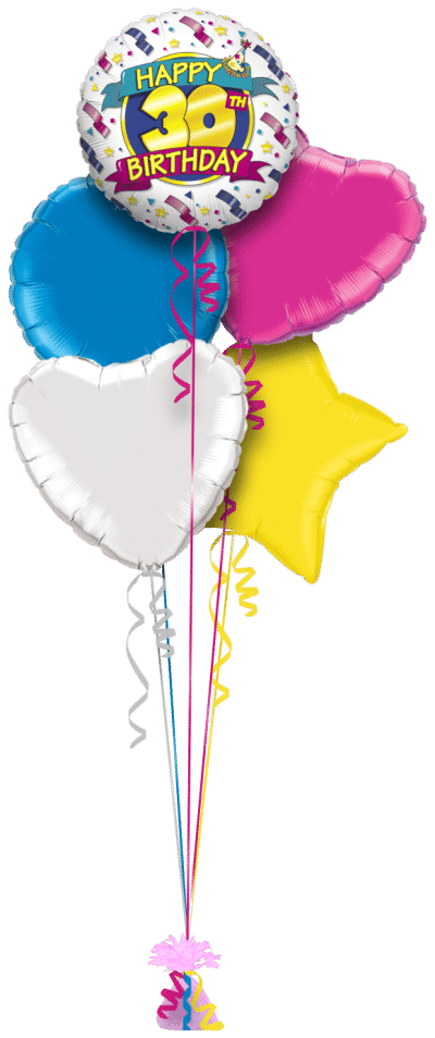 Happy 30th Birthday Balloon Bunch