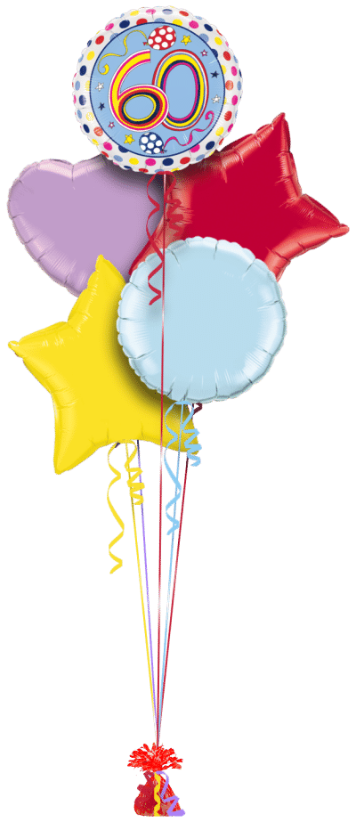 60th Birthday Fun Balloon Bunch