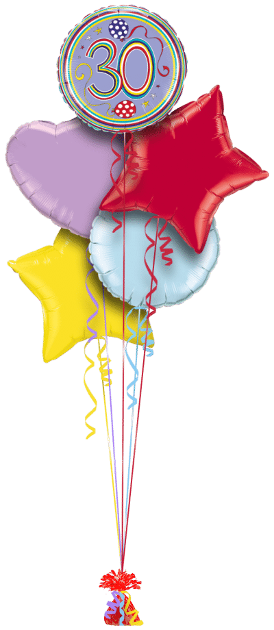 30th Birthday Fun Balloon Bunch