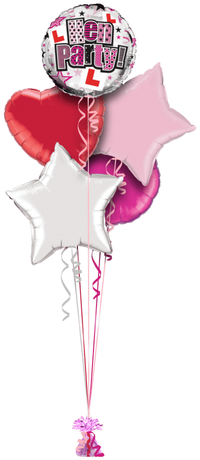 Super Sparkle Hen Party Balloon Bunch