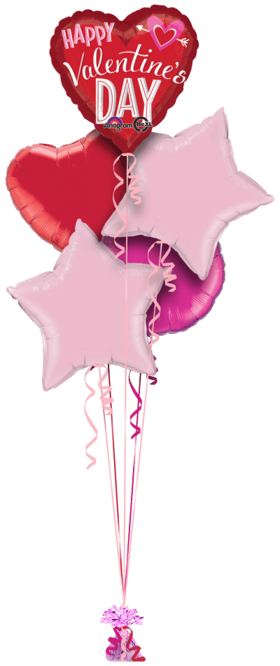 Happy Valentines Day Balloon Bunch