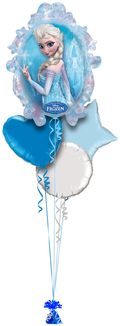 Frozen Double Sided Mirror Balloon Bunch