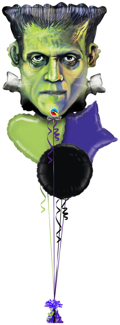 Frankenstein Head Balloon Bunch