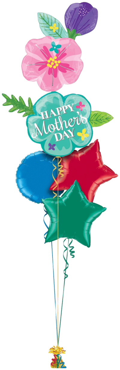 Mothers Day Flower Stacker Balloon Bunch