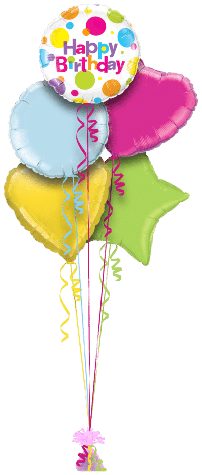 Birthday Big Polka Dots Balloon Bunch