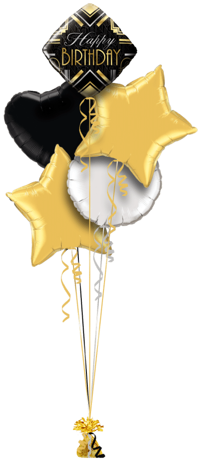 Birthday Art Deco Balloon Bunch