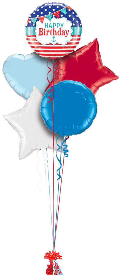 Birthday Nautical Balloon Bunch