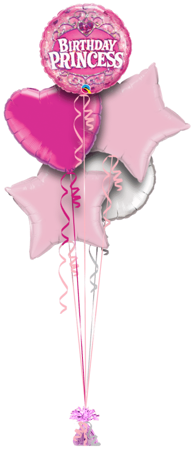 Birthday Princess Tiara Balloon Bunch