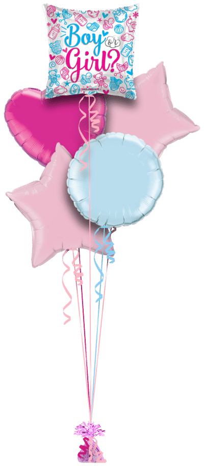 Boy or Girl Baby Shower Balloon Bunch