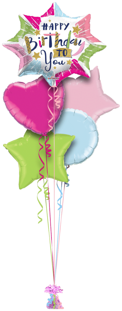 Happy Birthday Explosion Balloon Bunch