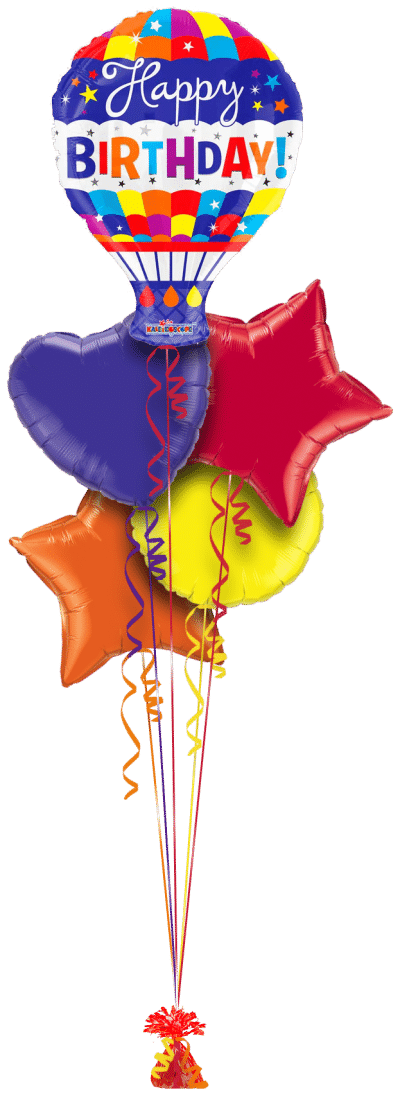 Happy Birthday Hot Air Balloon Balloon Bunch