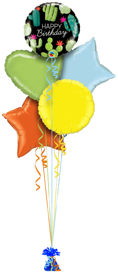 Birthday Cactuses Balloon Bunch