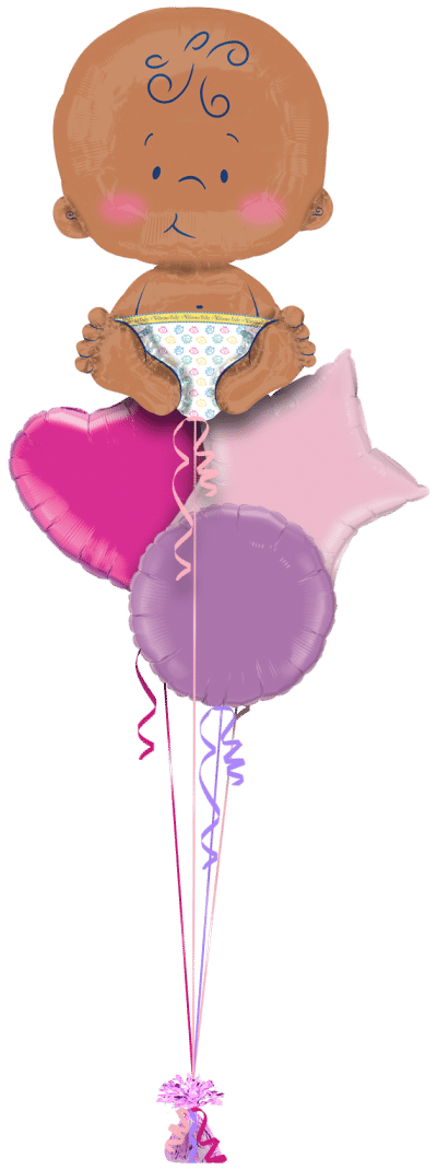 Beautiful Baby Girl Balloon Bunch