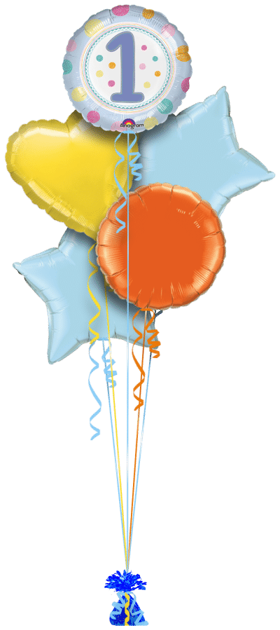 SpotOn 1st Happy Birthday Balloon Bunch