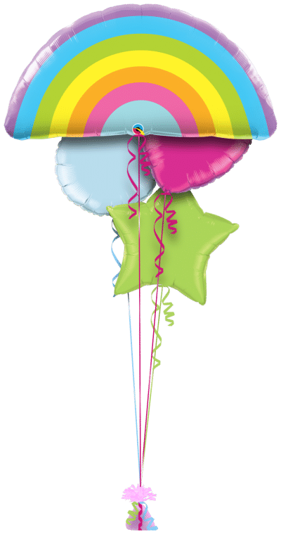 Radiant Rainbow Balloon Bunch