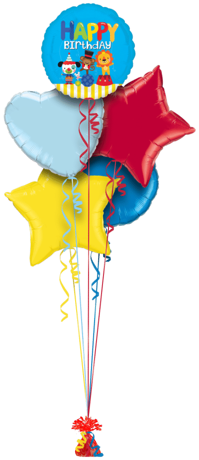 Happy Birthday Circus Fun Balloon Bunch