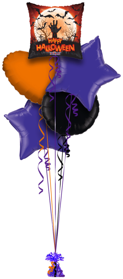 Happy Halloween Zombie Balloon Bunch