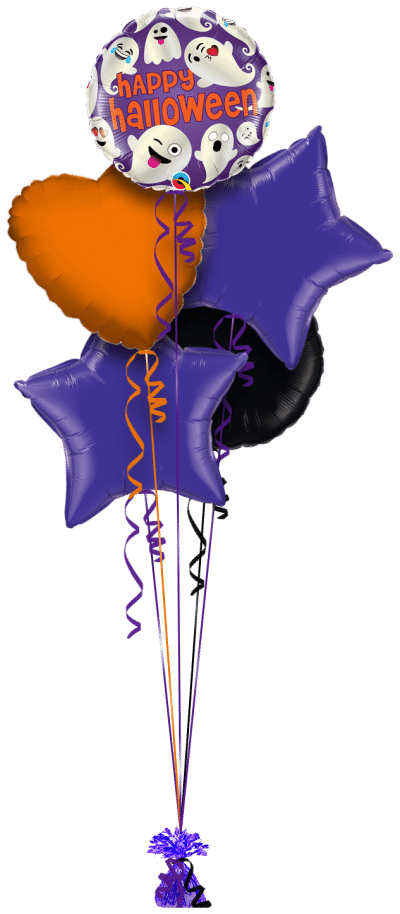 Halloween Emoji Ghosts Balloon Bunch