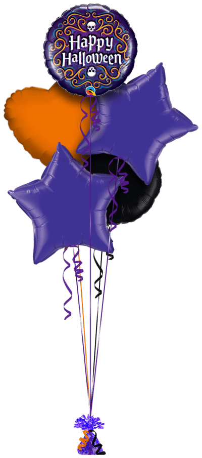 Halloween Skeleton Filigree Balloon Bunch