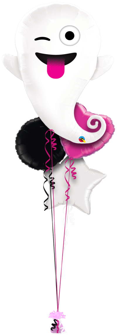 Emoticon Ghost Balloon Bunch