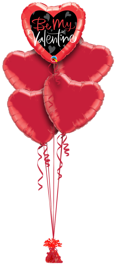 Be My Valentine Script Balloon Bunch