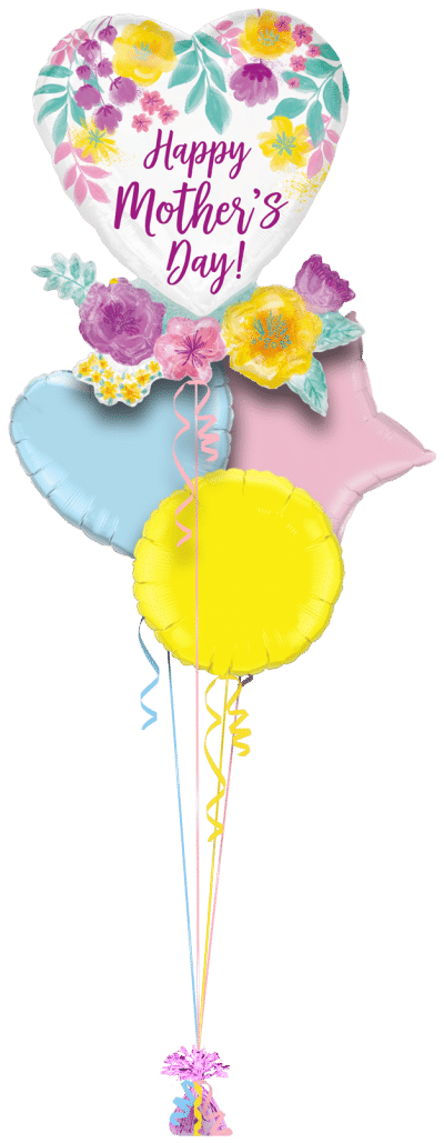 Mothers Day Flowers Supershape Balloon Bunch