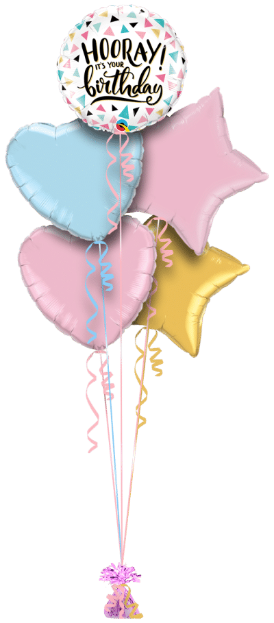 Birthday Hooray Balloon Bunch
