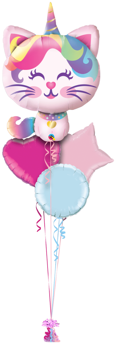 Mythical Caticorn Balloon Bunch