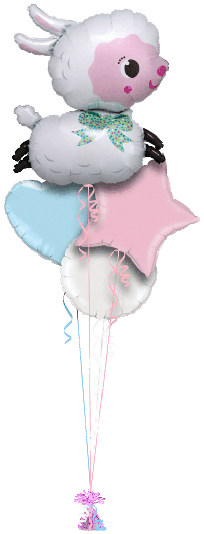 Baby Lamb Balloon Bunch