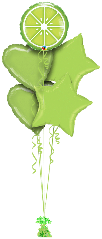 Sliced Lime Balloon Bunch