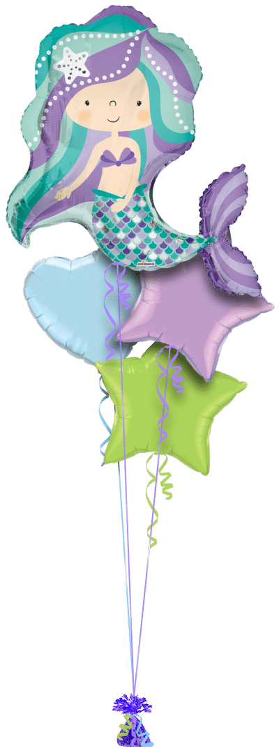 Sparkling Mermaid Balloon Bunch