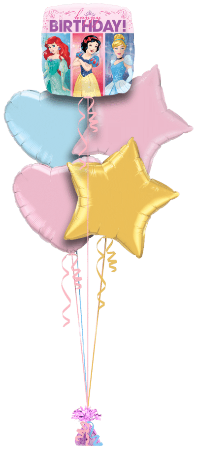 Princess Dream Big Happy Birthday Balloon Bunch