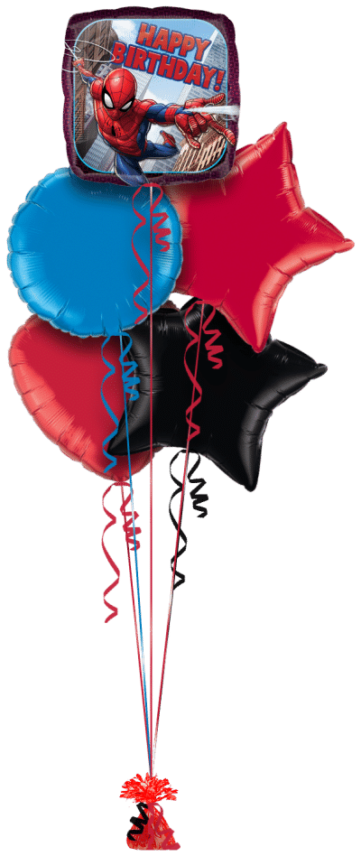 Spiderman Happy Birthday Balloon Bunch