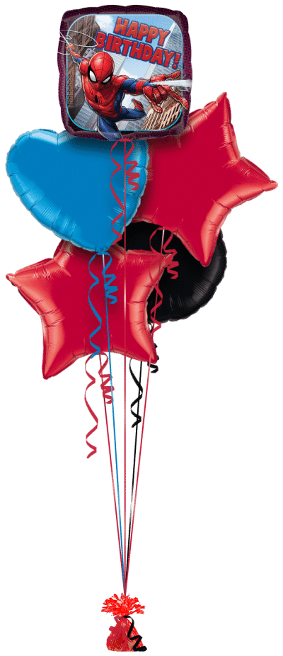 Spiderman Happy Birthday Balloon Bunch