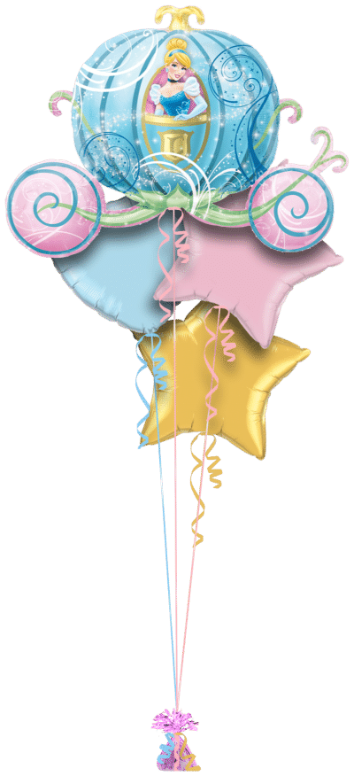 Princess Dream Big Happy Birthday Carriage Balloon Bunch