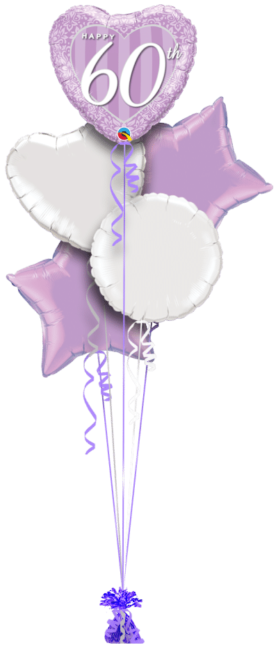 Happy 60th Anniversary Balloon Bunch