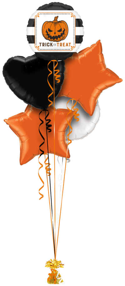 Trick or Treat Pumpkin Balloon Bunch