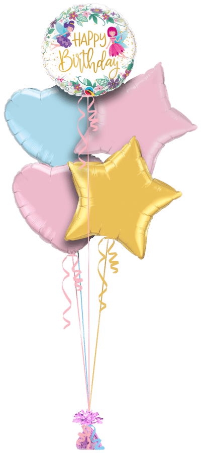 Birthday Wild Flower Fairies Balloon Bunch