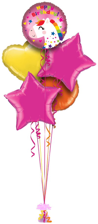 Unicorn Birthday Balloon Bunch