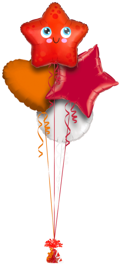 Cute Starfish Balloon Bunch