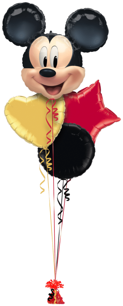 Mickey Mouse Head Balloon Bunch