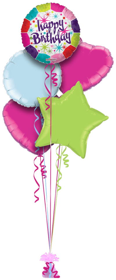 Birthday Fresh Balloon Bunch
