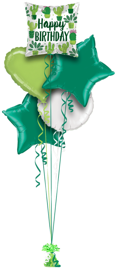 Birthday Cactus Balloon Bunch
