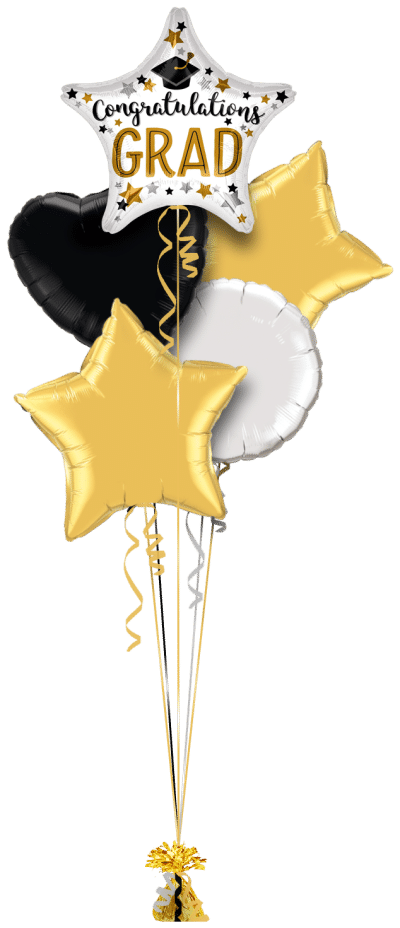 Congratulations Grad Star Balloon Bunch