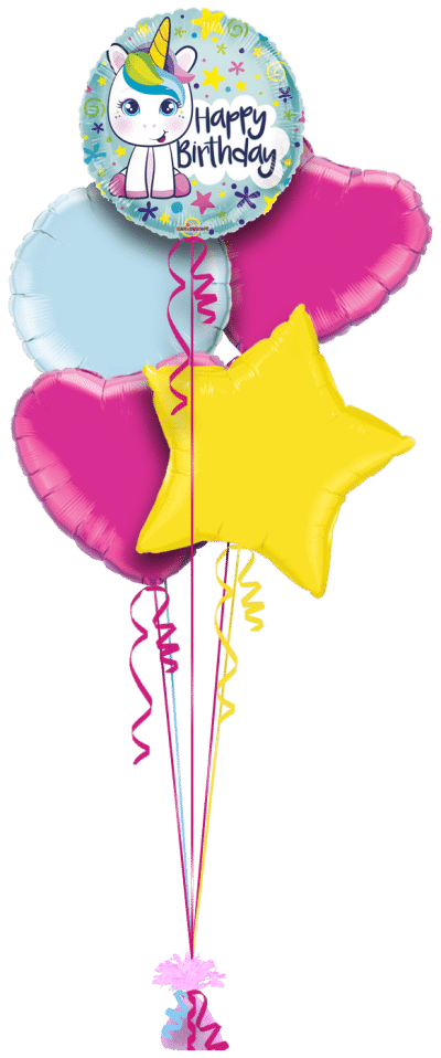 Birthday Unicorn Balloon Bunch