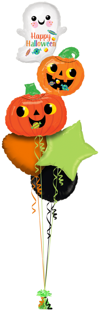Pumpkin and Ghost Stacker Balloon Bunch