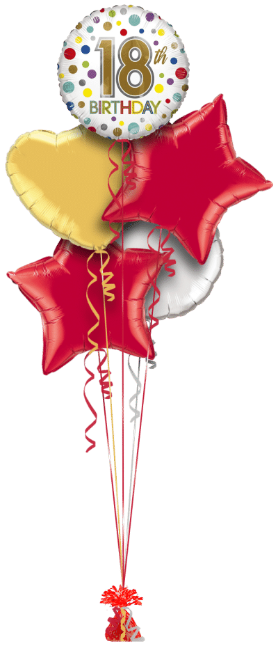 18th Birthday Spots Balloon Bunch